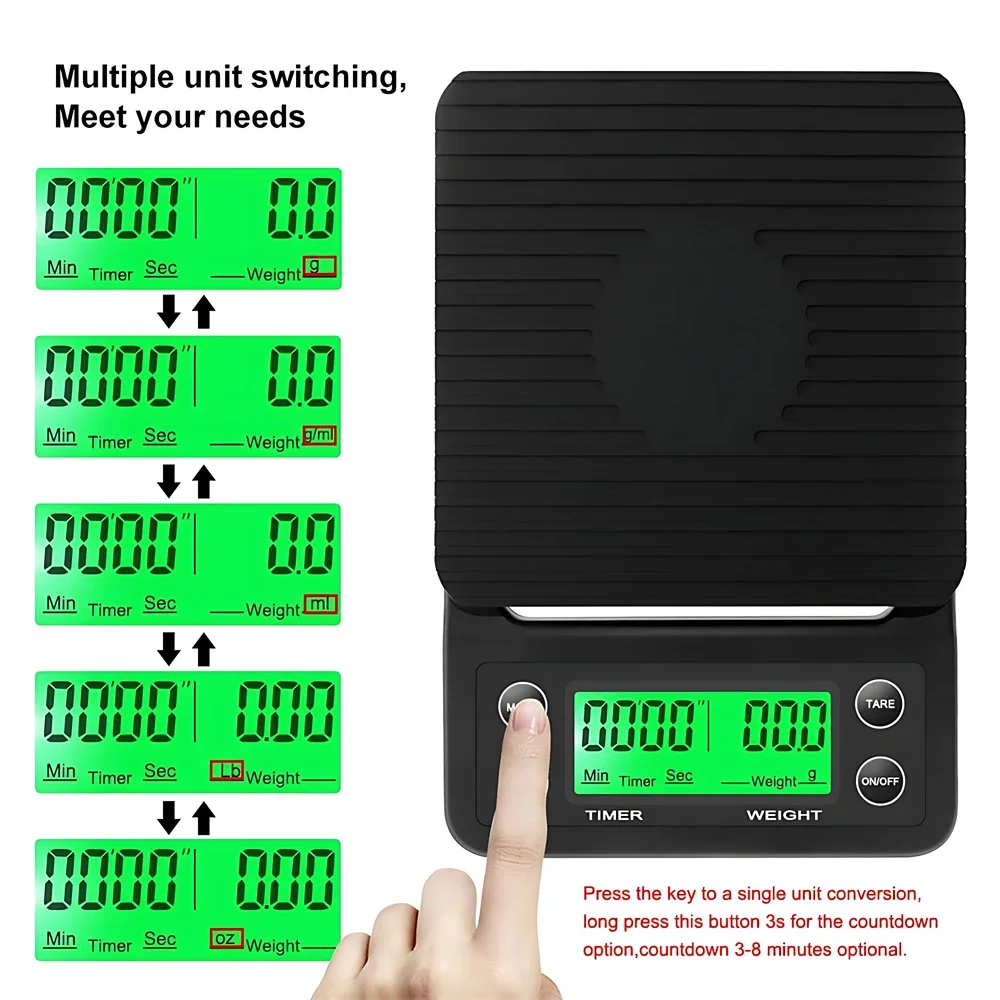 5/3kg LCD Electronic Drip Coff - Scale Drip Timer ulasan dan harga