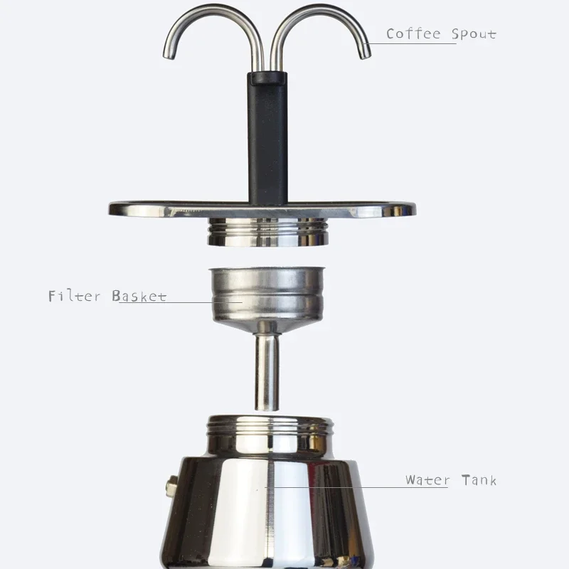 200ML Mini Moka Pot Double Tub - Coffee Equipment Tools ulasan dan harga