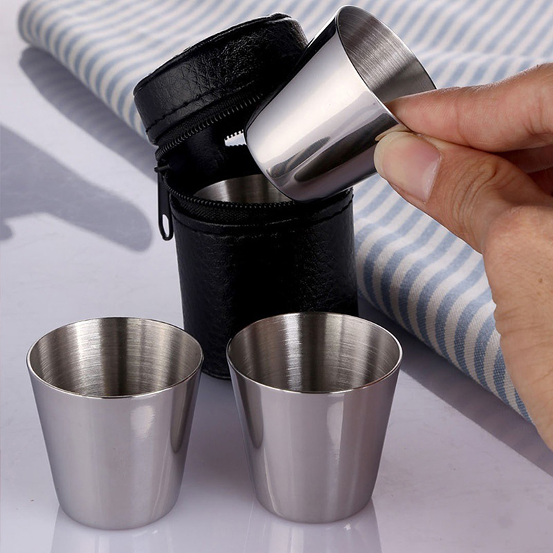 4/6Pcs Stainless Steel Cups Mi - Coffee Equipment Camping ulasan dan harga