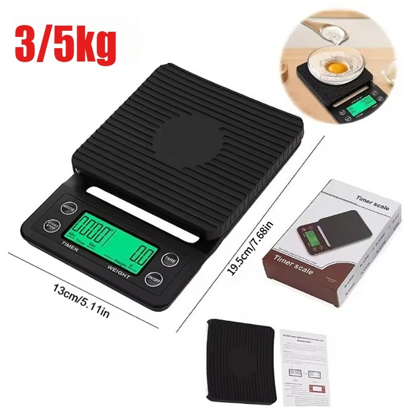 Kitchen Tools Coffee Scale wit - Scale Drip Timer ulasan dan harga