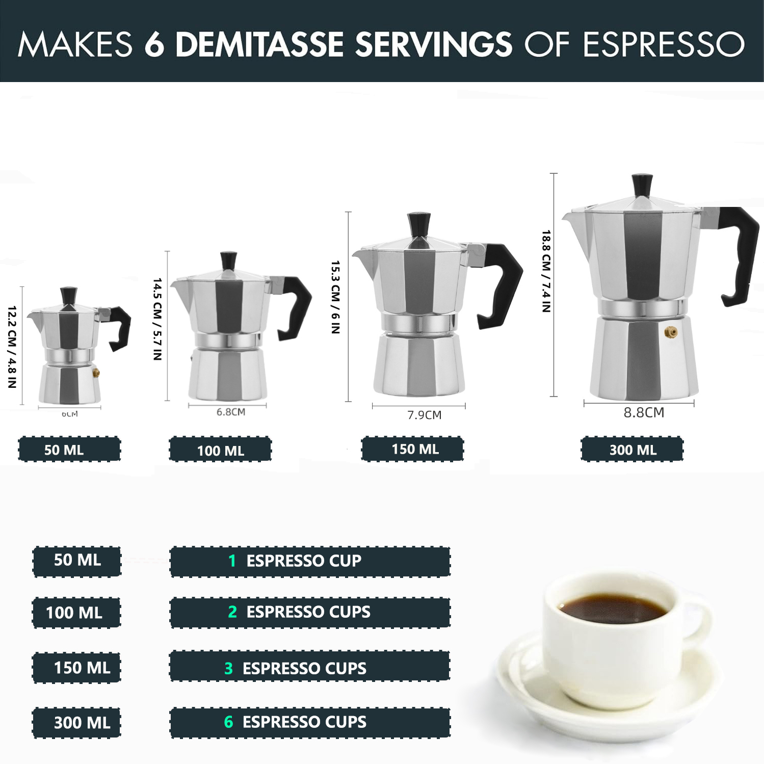 Classic Aluminum Moka Pot 50-3 - Coffee Equipment Tools ulasan dan harga