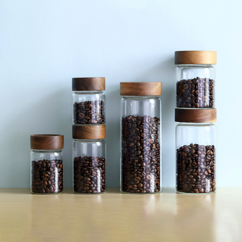Glass Tube Coffee Beans Storag - Coffee Equipment Tools ulasan dan harga