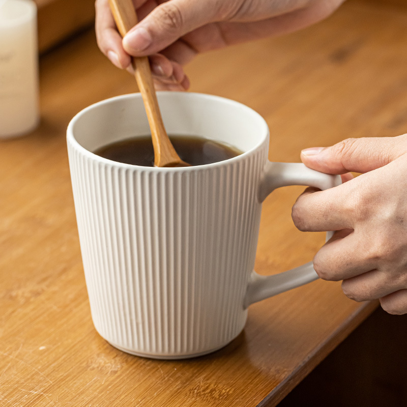 1Pc 500ml Embossed Ceramic Mil - Coffee Equipment Gift ulasan dan harga