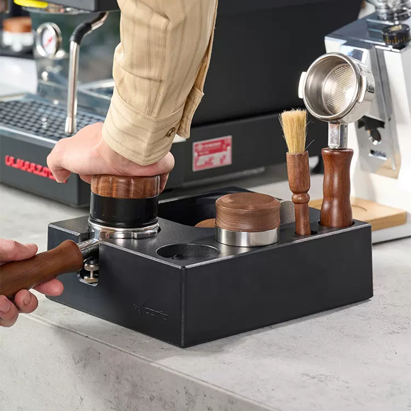 Coffee Tamper Station Mat Stan - Coffee Knock Box ulasan dan harga