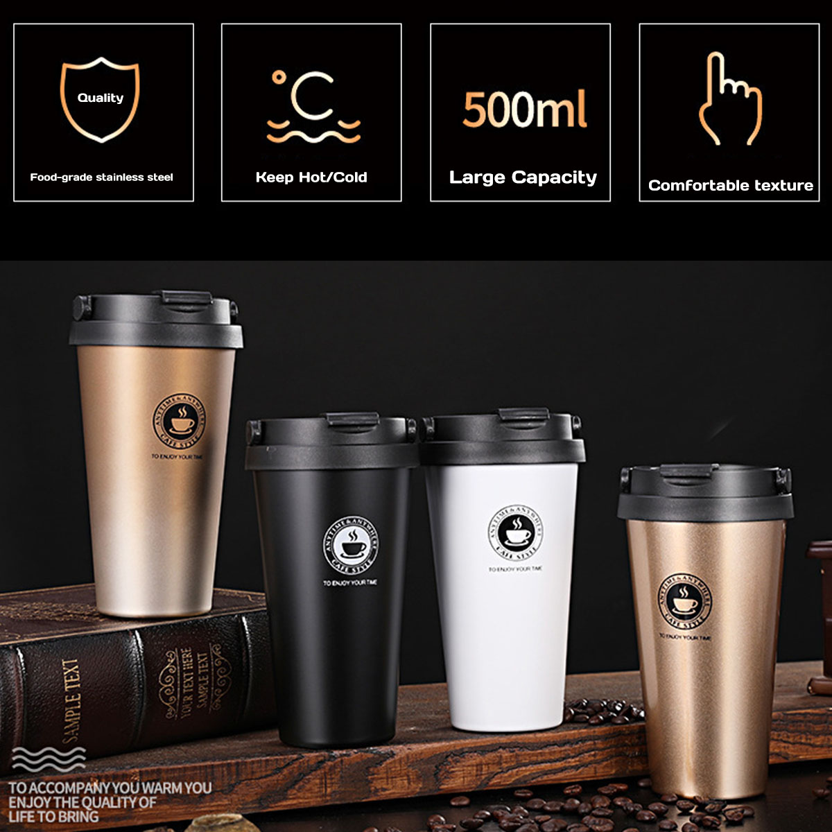 Insulated Travel Coffee Mug 16 - Coffee Equipment Gift ulasan dan harga